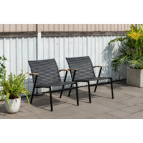 Outdoor seating without outlet cushions